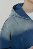 WASHING DENIM SNAP HOOD
