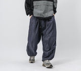 Rope Denim Round Balloon Pants