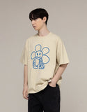 Comics Line Flower Drawing Short Sleeve T-shirt