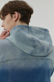 WASHING DENIM SNAP HOOD