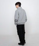 Elbow Smile Drawing Half Zip-up Sweatshirt