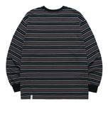 SERIF LOGO STRIPED LS TEE