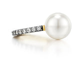 Noailles silver antique pearl in-ear ear cuff full
