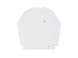 Flower Dot Embroidery White Clip Long Sleeve