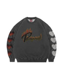 Flame Heart Washing Sweatshirt No.051