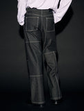 VARY COURSE STRIPE WIDE PANTS