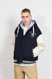 String Hoodie Varsity Jacket