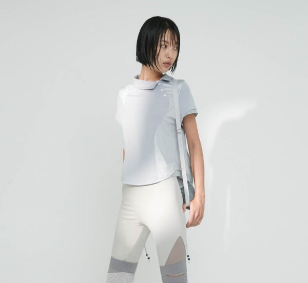 OJOS (オホス ) - Side Neck Collar T / Grey – einz.jp