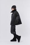 Mink fur collar balloon jumper