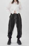 Two face pipe line jogger pants