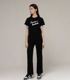 Drawing Logo Smile Slim Short Sleeve Tee