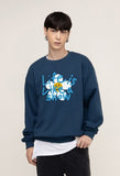 Drawing White Flower Smile Sweatshirt