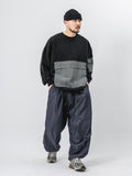 Rope Denim Round Balloon Pants