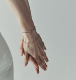 Noailles silver link chain bracelet S Yellow