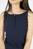 River button-up ribbed sleeveless