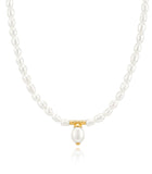 Noailles Silver Freshwater Pearl Petit Bead Choker Necklace 4mm
