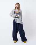 Bio cotton dart balloon wide pants