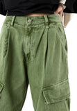 Dying big cargo wide cotton pants