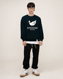 [UNISEX] White Duck Smile Sweatshirt