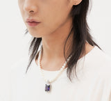Larissa Square Cubic Pearl Necklace