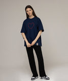 Heart Drawing Smile Short Sleeve Tee