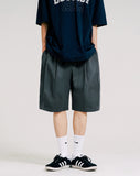 Nose Tencel Cotton Two Tuck Bermuda Short Pants