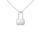 Name rock silver pendant L