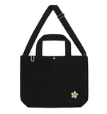 Flower Dot Embroidery Two-Way Eco Bag