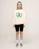 Drawing White Flower Smile Sweatshirt