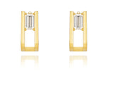 Essence 14K Raphine stone one touch earring
