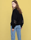 Elbow Smile Drawing Beads Sweatshirt