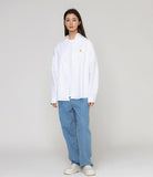 Flower Dot Embroidery Overfit Shirt