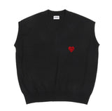 Heart Smile Embroidery Knit Vest