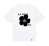 Drawing Smile Flower Logo Short Sleeve Tee