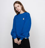 Duck Flower Embroidery Smile Sweatshirt