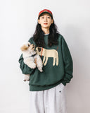 [AG] Puppy Artwork Sweat Shirt