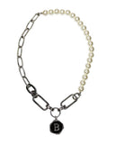 guerlain Signature B pearl Chain necklace