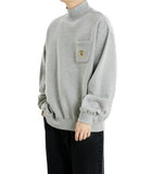 CREST MOCK NECK SWEATSHIRT