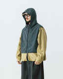 Nylon Layered Crop Hoodie