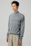 knit half neck polo