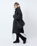 Detachable over long fishtail field parka