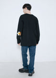 Elbow Flower Bear Smile Long Sleeve T-shirt