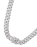 Renin stone cubic chain necklace silver 45cm