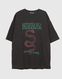 Nirvana snake printing top