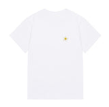 Flower Dot Embroidery Slim Short Sleeve Tee