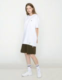 Zipper Regic Drawing Smile White Clip Short Pants