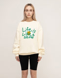 Drawing White Flower Smile Sweatshirt