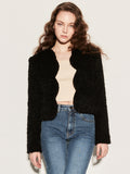 Wool scallop crop jacket 001