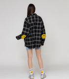 Elbow Dot Smile Overfit Check Shirt