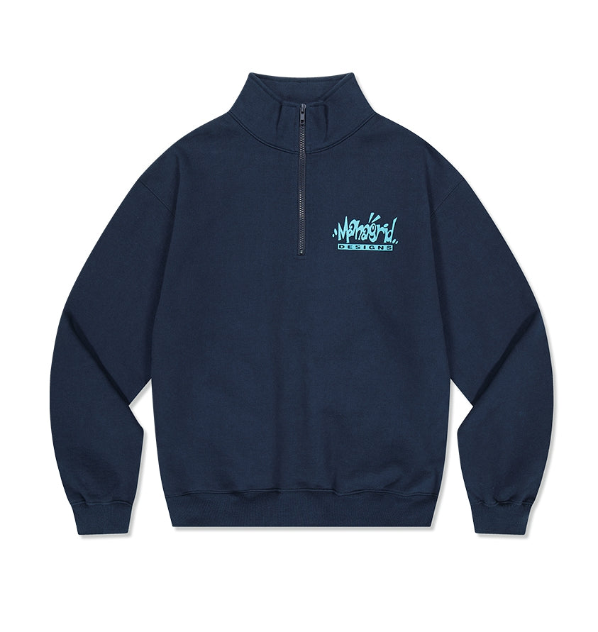 mahagrid(マハグリッド) - LABEL LOGO HALF ZIP SWEATSHIRT – einz.jp